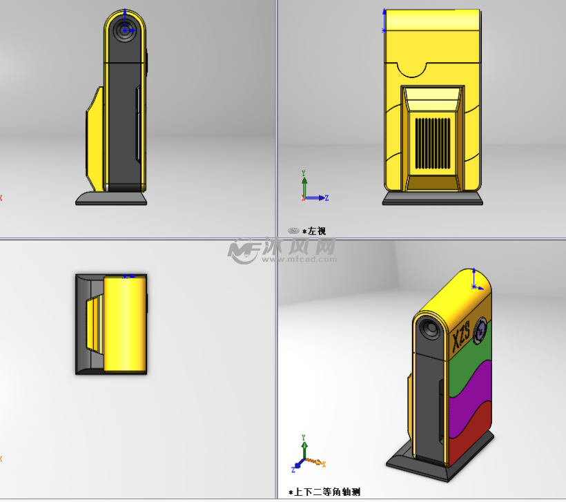 空气净化器设计模型三视图