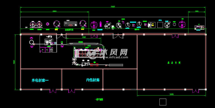 7000瓶果汁饮料生产线车间布局图