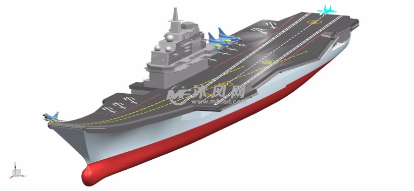 中国辽宁舰航空母舰 - 军工模型图纸 - 沐风网