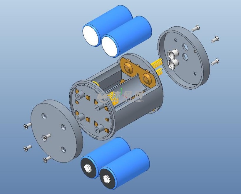 4节cr123a电池盒爆炸图