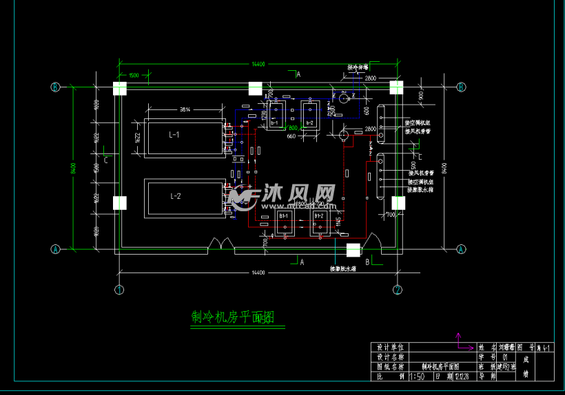 2500kw空调制冷机房设计图纸