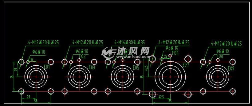 阀块二维图