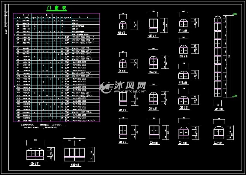 门窗表