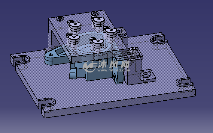 阀座钻孔夹具设计模型