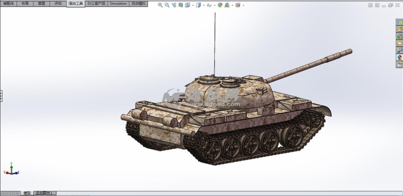 59式中型坦克 - 军工模型图纸 - 沐风网