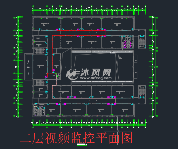 二层视频监控平面图