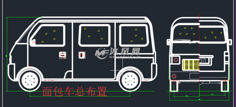 7座小型面包车总体布局设计