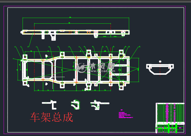 7座小型面包车总体布局设计