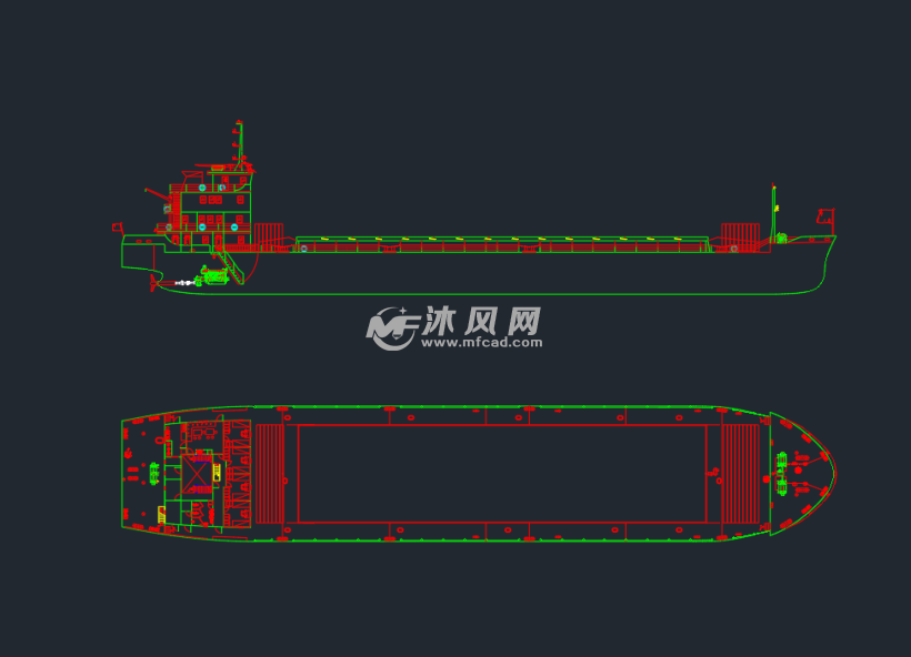 800吨江船布置图 海洋船舶图纸 沐风网