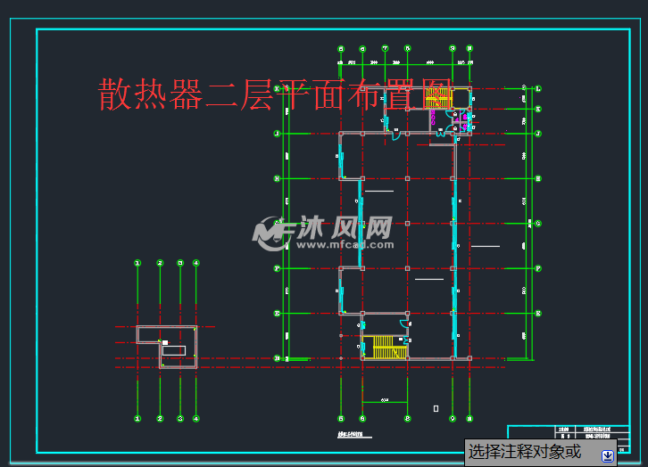 散热器二层平面布置图