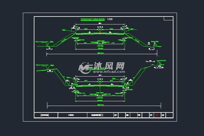 高速公路填挖方标准横断面