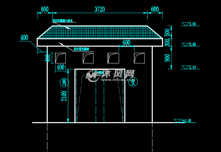 小型公共厕所施工图纸