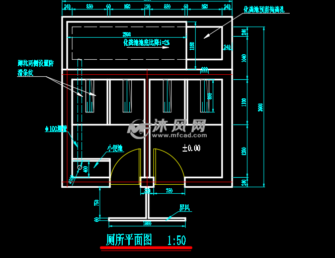 小型公共厕所施工图纸