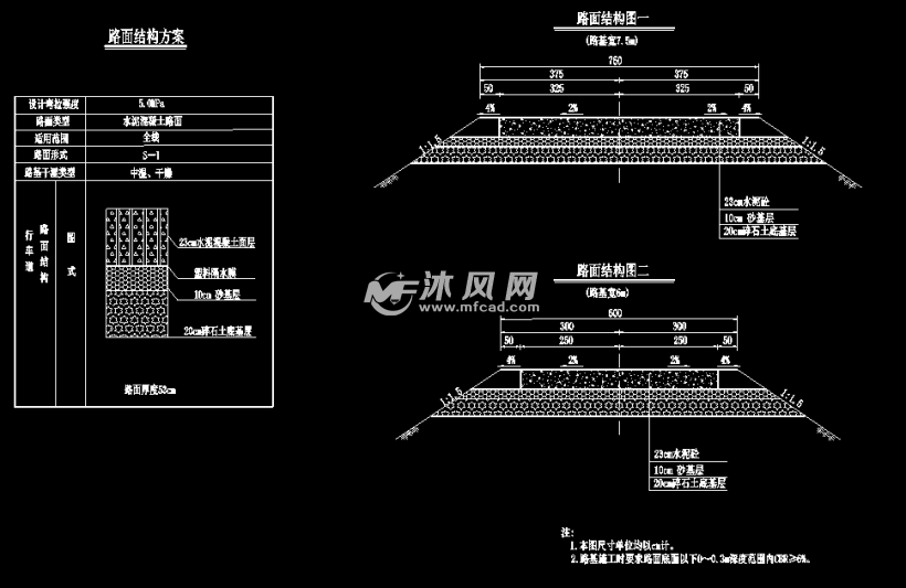 公路水泥混凝土设计图纸 - 结构图纸 - 沐风网