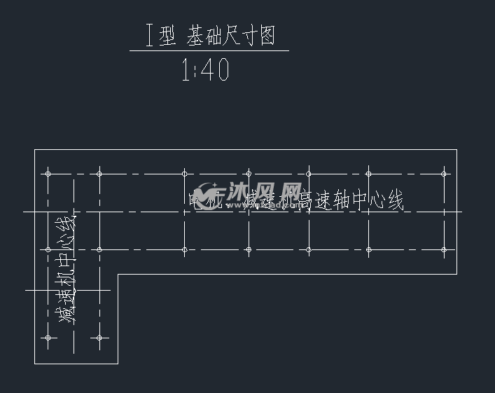 移置式皮带机驱动装置地基图