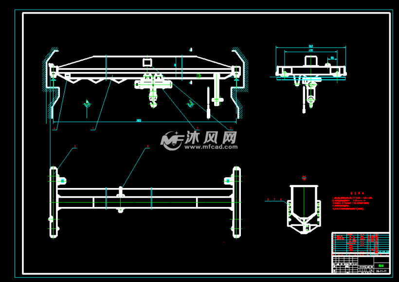 5t单梁桥式起重机金属结构设计 - 设计方案图纸