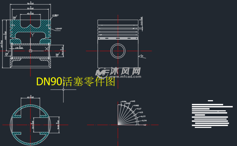 增压型四缸柴油发动机cad图