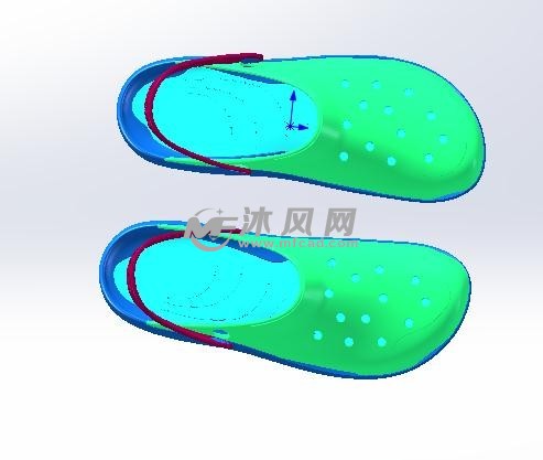 橡胶拖鞋模型 - 服装鞋帽图纸 - 沐风网