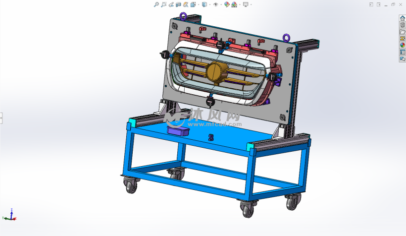 汽车上格栅板总成检具设计模型