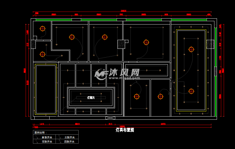 顶面布置示意图