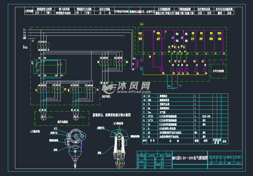 5~10t起重机电气原理图