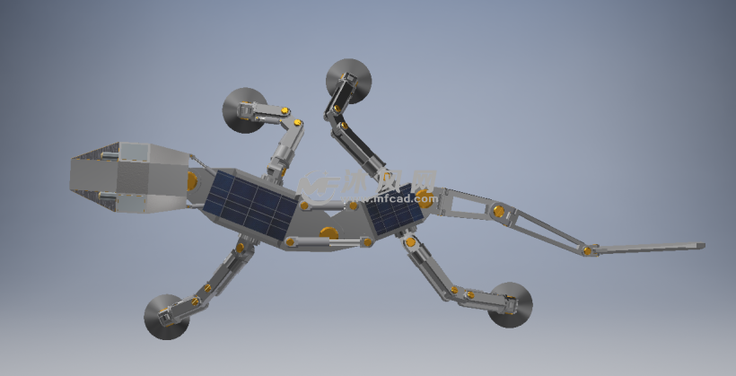 仿生壁虎爬行机器人 - 机器人模型图纸 - 沐风网