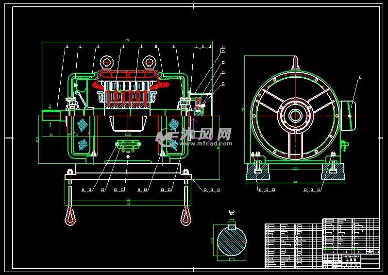 sfw200-6-650 卧式水力发电机图纸