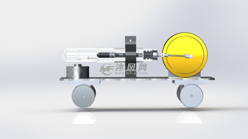 斯特林小车建模 - 动力系统图纸 - 沐风网