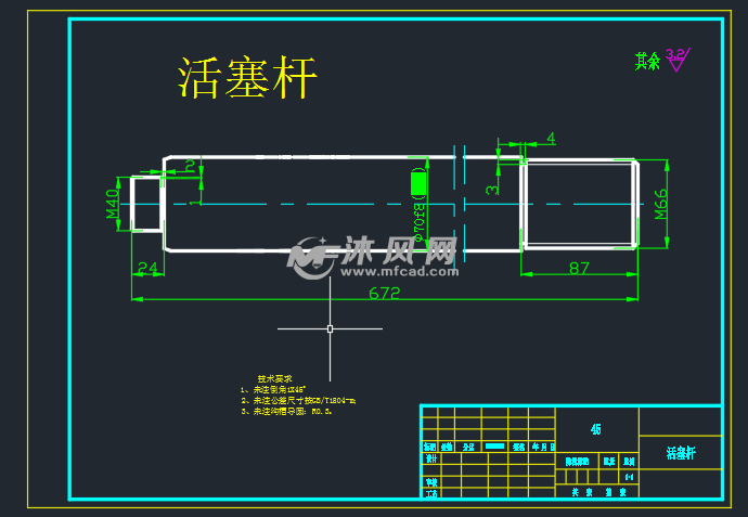 单作用法兰式液压缸设计