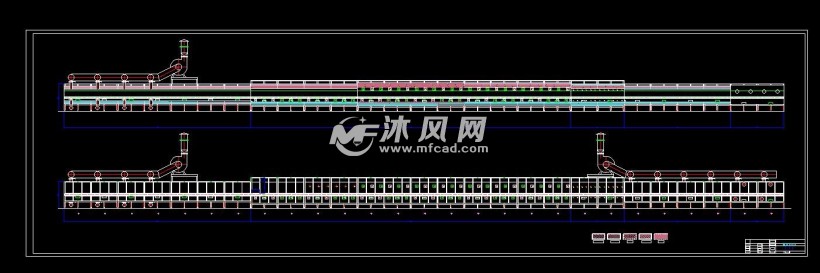 54m燃气自控辊道窑设计图 - 通用设备图纸 - 沐风网