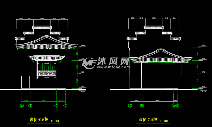 详细仿古建筑施工设计图纸