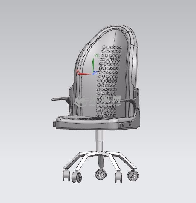 可旋转办公椅三维模型