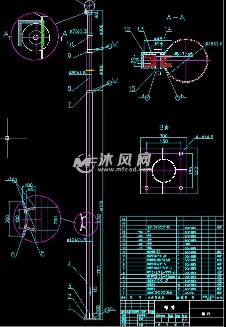 (1/5) 旗杆图纸简介旗杆是一种用于城市广场等做为一种标识而树立,该