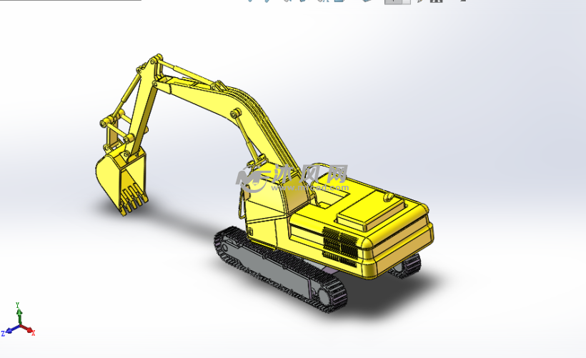 挖掘机设计模型轴测图
