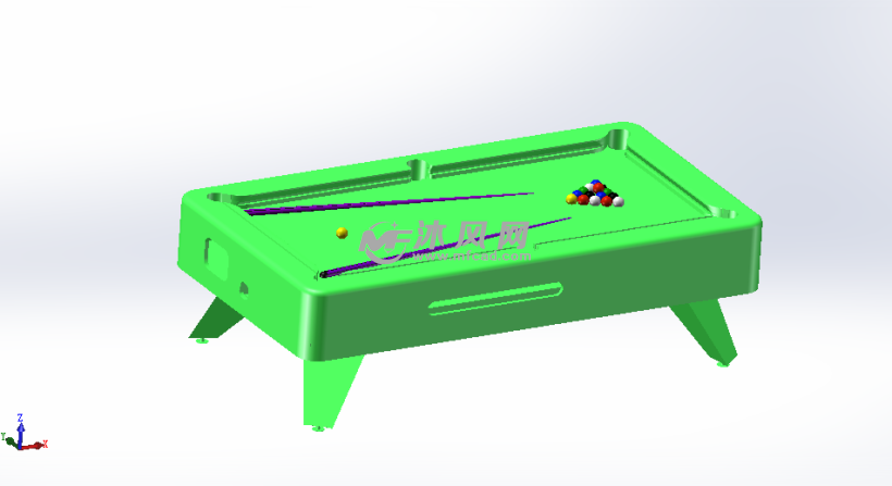 台球桌设计模型图
