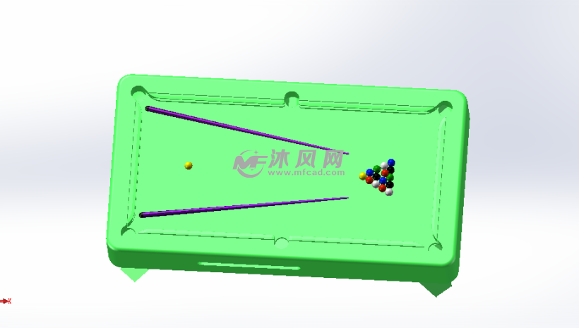 台球桌设计模型图 - 桌图纸 - 沐风网