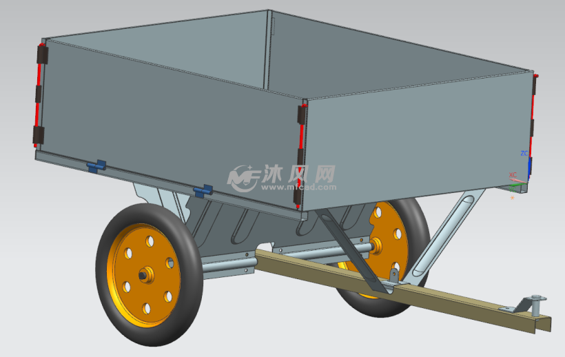 翻斗拖车花园车 - 工位器具图纸 - 沐风网