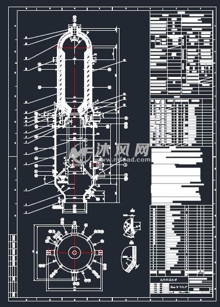 德士古气化炉图纸 - 换热压力容器图纸 - 沐风网