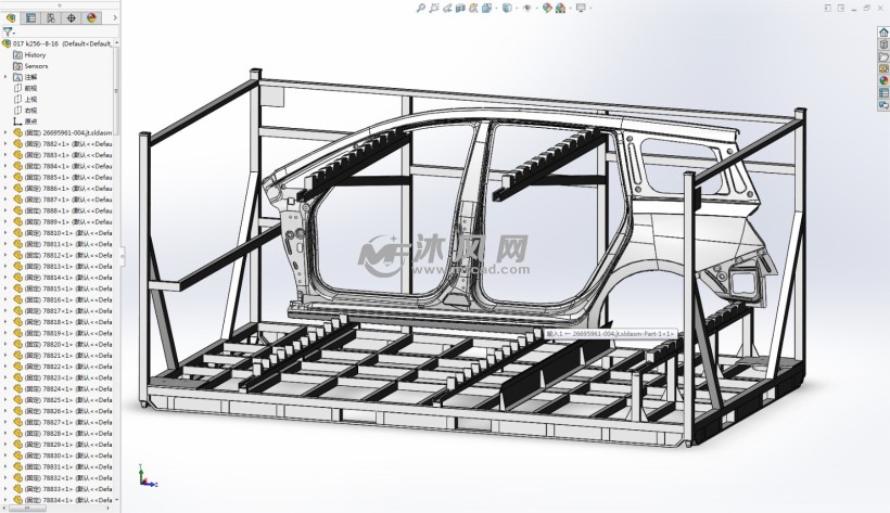 汽车侧围料架设计模型