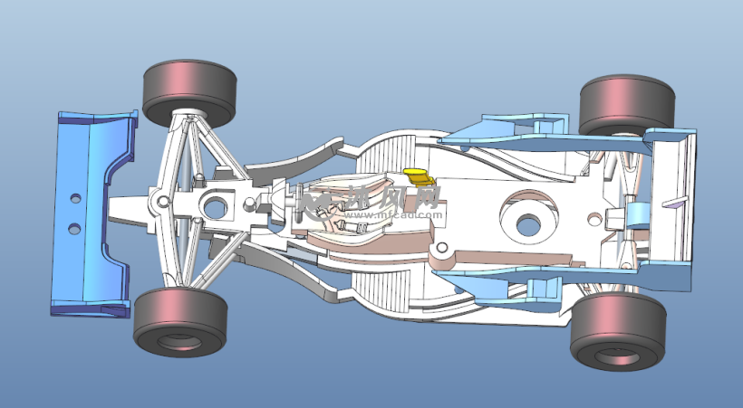 proe玩具赛车外观造型三维模型