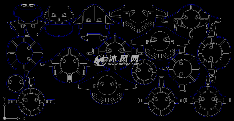 f-16轻木航模飞机线切割图纸