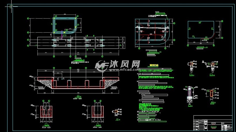 火车轨道土建设计施工cad图 - 乘用车图纸 - 沐风网