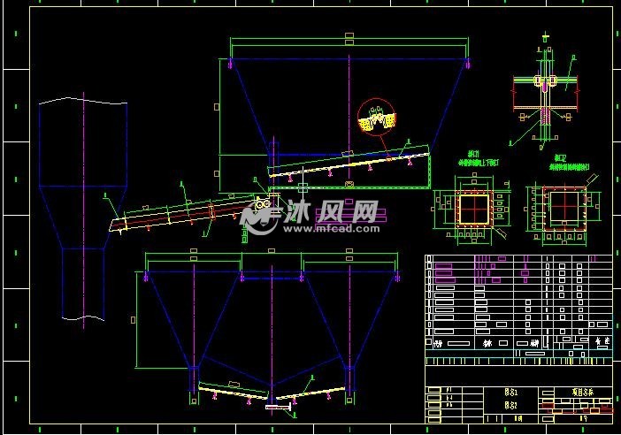 空气输送斜槽 - 输送和提升设备图纸 - 沐风网