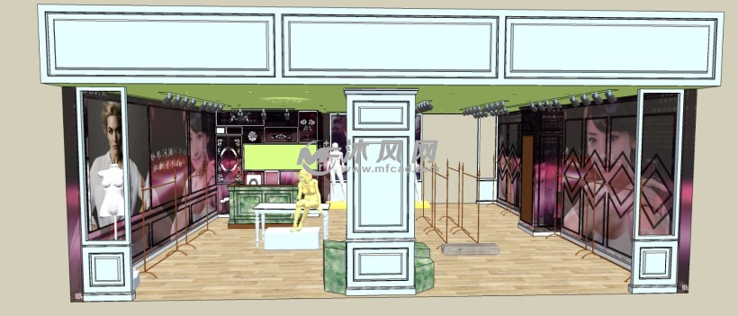 大型商场超市服装店专卖店三维模型