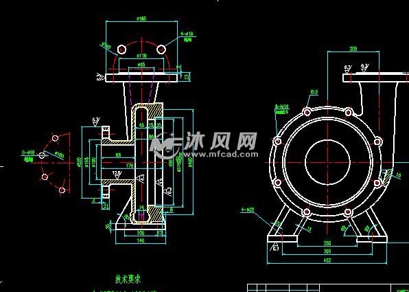 离心泵机械图纸