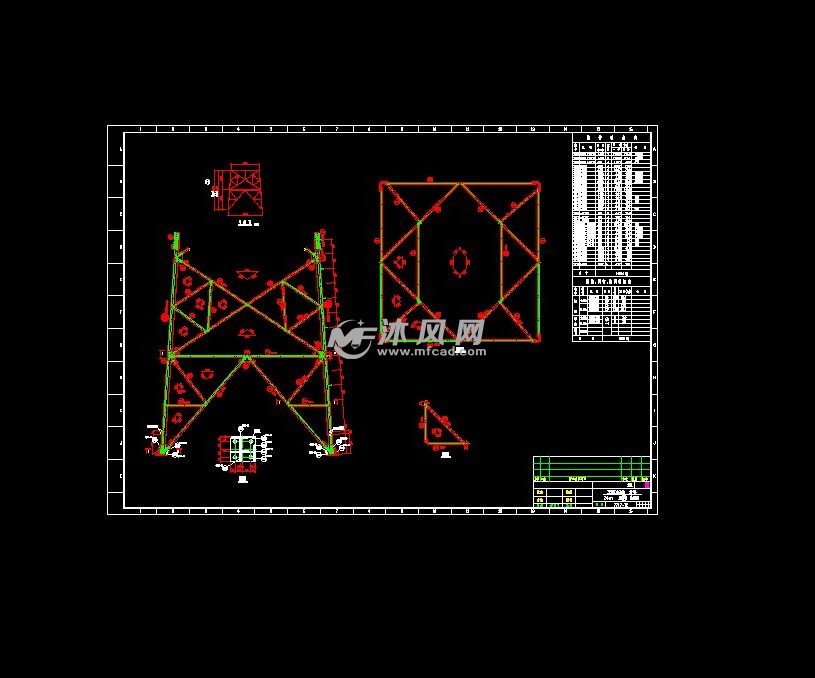 铁塔详细施工图 - 电站厂房图图纸 - 沐风网