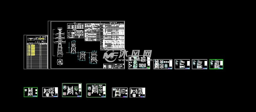 7738型电力铁塔结构制作图 - 电站厂房图图纸 - 沐风网