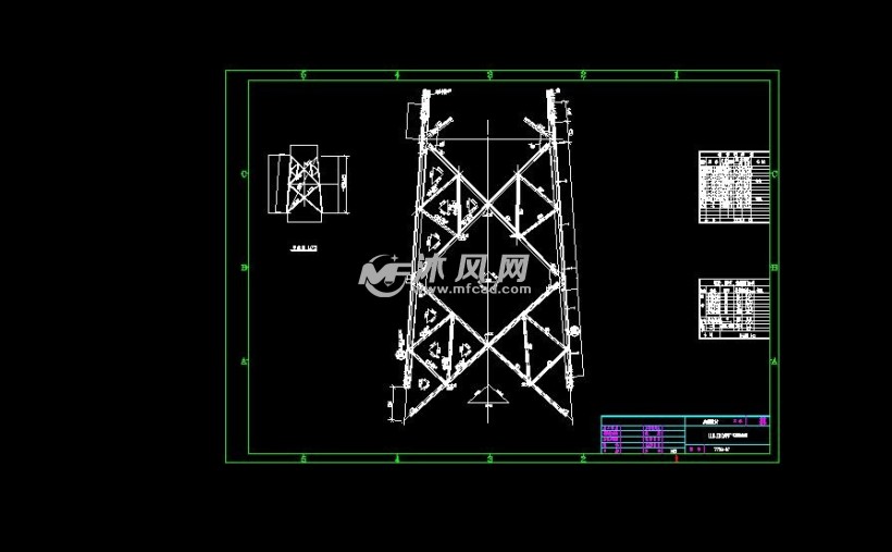 7738型电力铁塔结构制作图