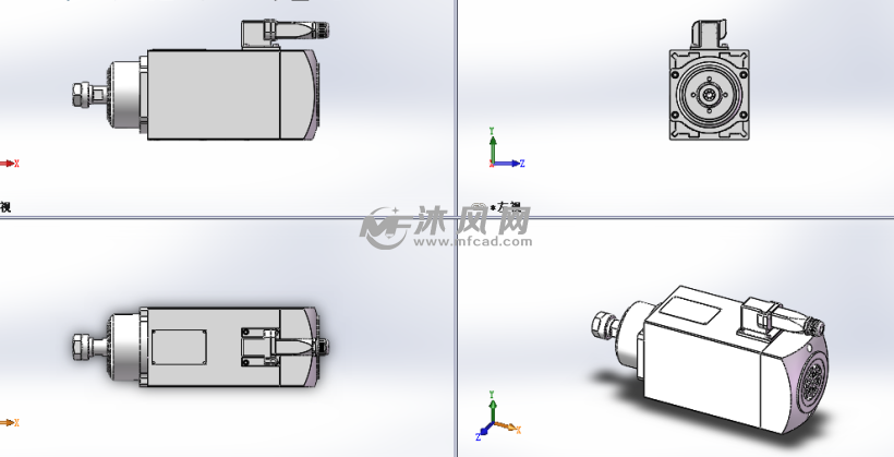 sfm5360a 雕刻机主轴模型三视图