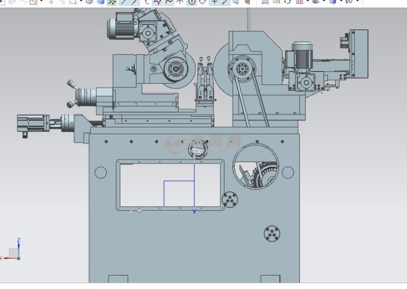 无心磨床详细部件模型